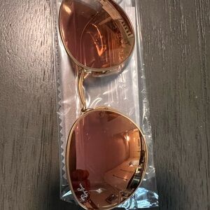 Ray-Ban Classic Aviator Women’s Sunglasses - Matte Gold, Copper Flash Lenses